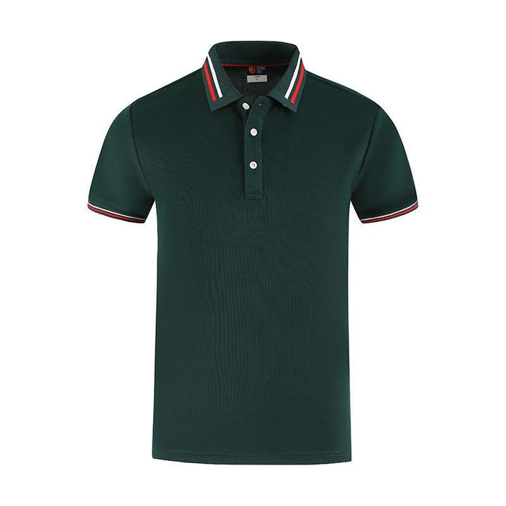 Slim Fit Flat Knit Sleeve Casual Short Sleeve Polo Shirt - Jointcorp
