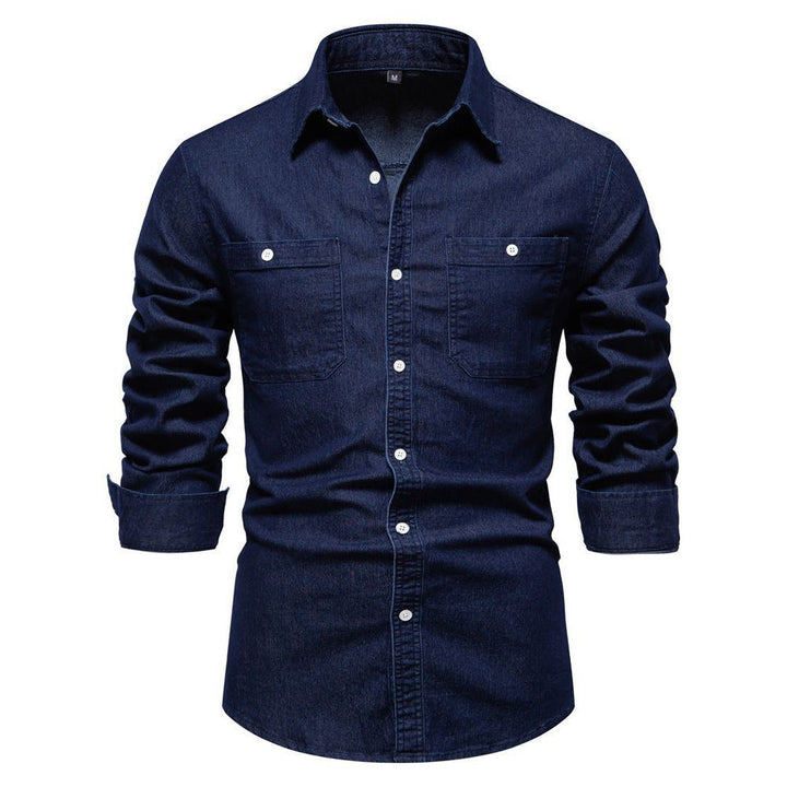 Men's Fashion Casual Denim Long Sleeve Shirt - Jointcorp