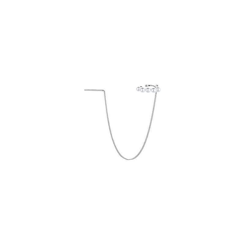 New Chain One-piece Pearl Ear Bone Clip Earrings For Women - Jointcorp