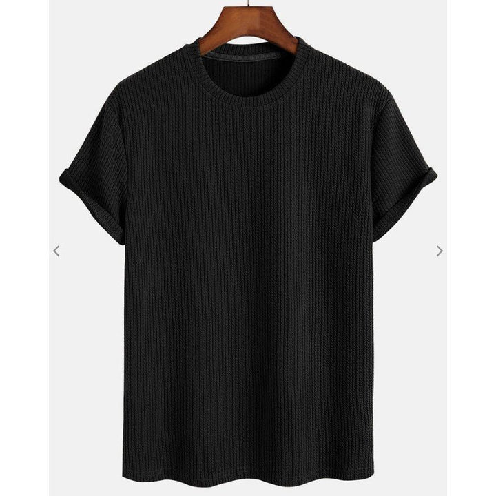 Men's Fashion Solid Color Loose Round Neck T-shirt - Jointcorp