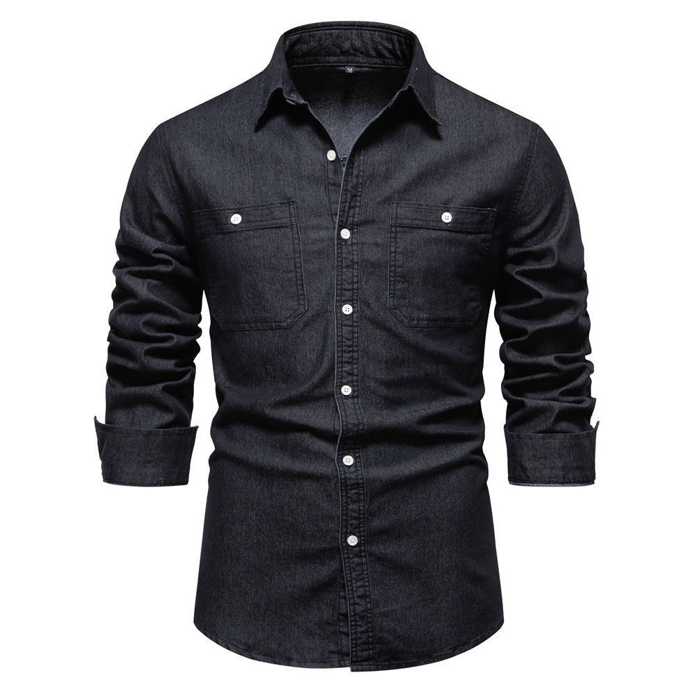 Men's Fashion Casual Denim Long Sleeve Shirt - Jointcorp