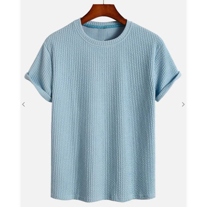 Men's Fashion Solid Color Loose Round Neck T-shirt - Jointcorp