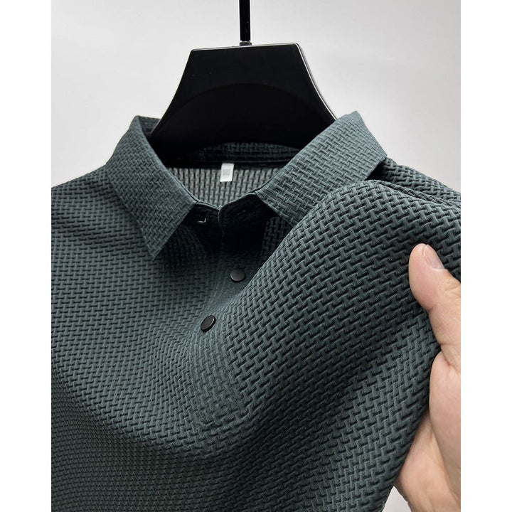 Mesh Ice Silk Short Sleeve T-shirt Mens Clothing - Jointcorp