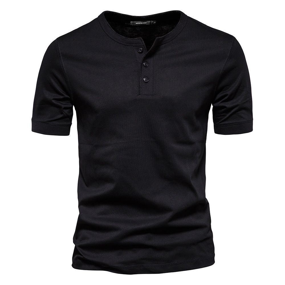 Men's Fashion Solid Color Slim Round Neck Short Sleeve T-shirt - Jointcorp