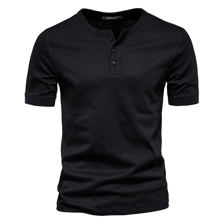 Men's Fashion Solid Color Slim Round Neck Short Sleeve T-shirt - Jointcorp
