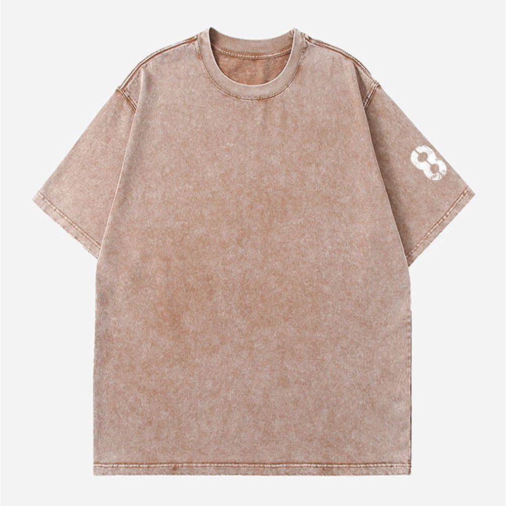 Men's Round Neck Distressed Short-sleeved T-shirt - Jointcorp