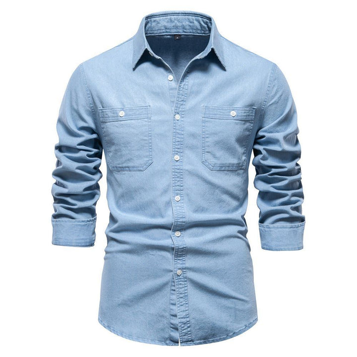 Men's Fashion Casual Denim Long Sleeve Shirt - Jointcorp