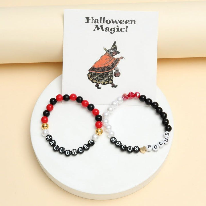 Men's And Women's Fashion Simple Halloween Festival Beaded Bracelet - Jointcorp