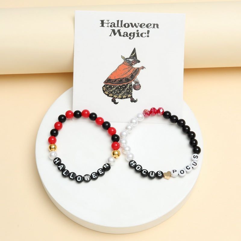 Men's And Women's Fashion Simple Halloween Festival Beaded Bracelet - Jointcorp