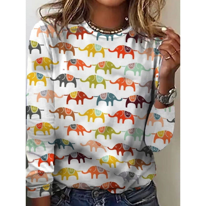 Women's Top Round Neck Loose Long-sleeved - Jointcorp