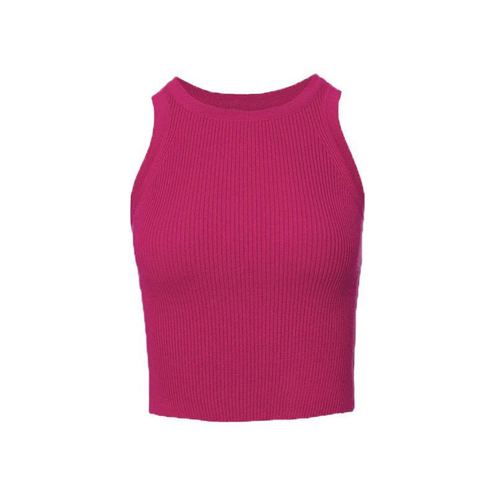 Women's Fashion Temperament Pure Color Slim Thread Inner Wear Blouse