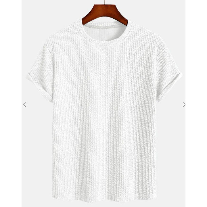 Men's Fashion Solid Color Loose Round Neck T-shirt - Jointcorp