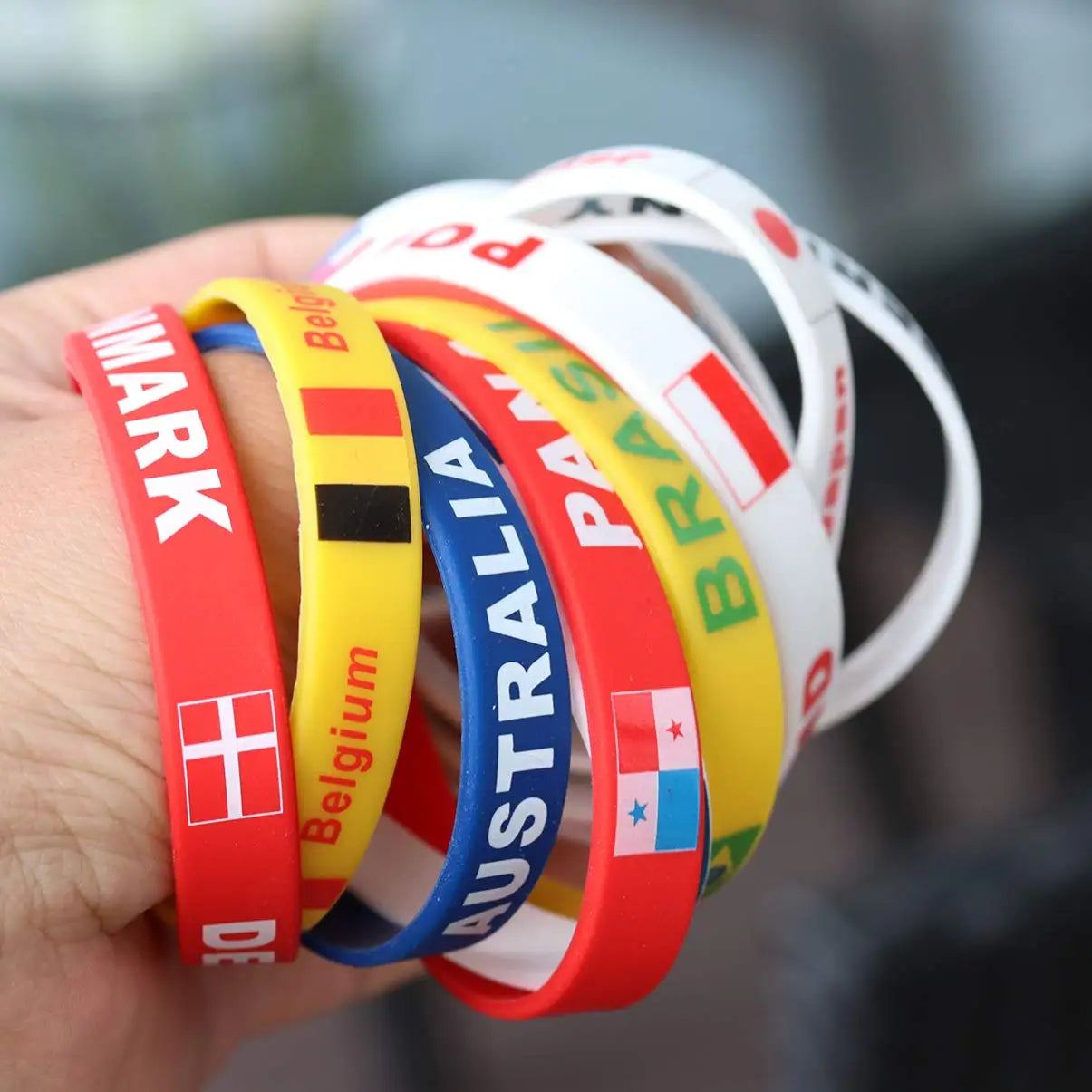 2pcs Palestine Flag Silicone Bracelet Sports Game Wristbands National Wrist Strap for Men Women Rubber Band Fashion Accessories