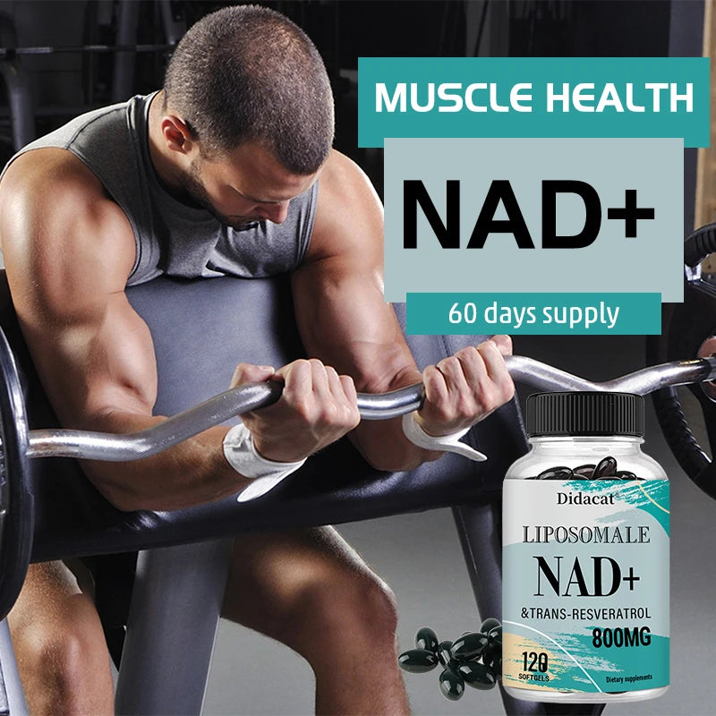 Liposomal NAD+ with Trans-Resveratrol Supplement - High Dose 800mg for Optimal Absorption - Supports Heart, Cell & Muscle Health