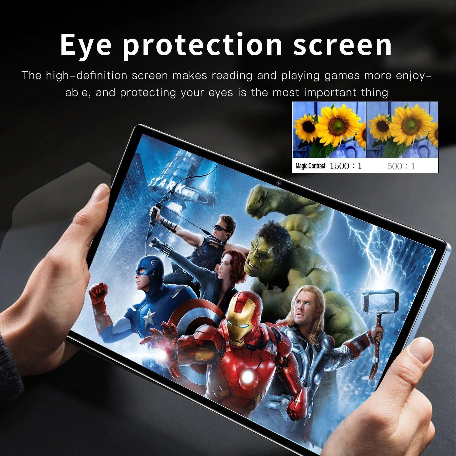 Sauenaneo 2024 New Original 10.1-inch Android Tablet 4GB RAM 64 ROM Supports 3G Call 5GWIFI Portable PC Tablet 5000mAh Android11
