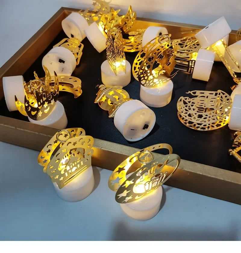 Candle Light 2025 Eid Mubarak Decor Ramadan Decoration Home Eid Al Adha al-Fitr Islam Middle East Muslim Party Decoration