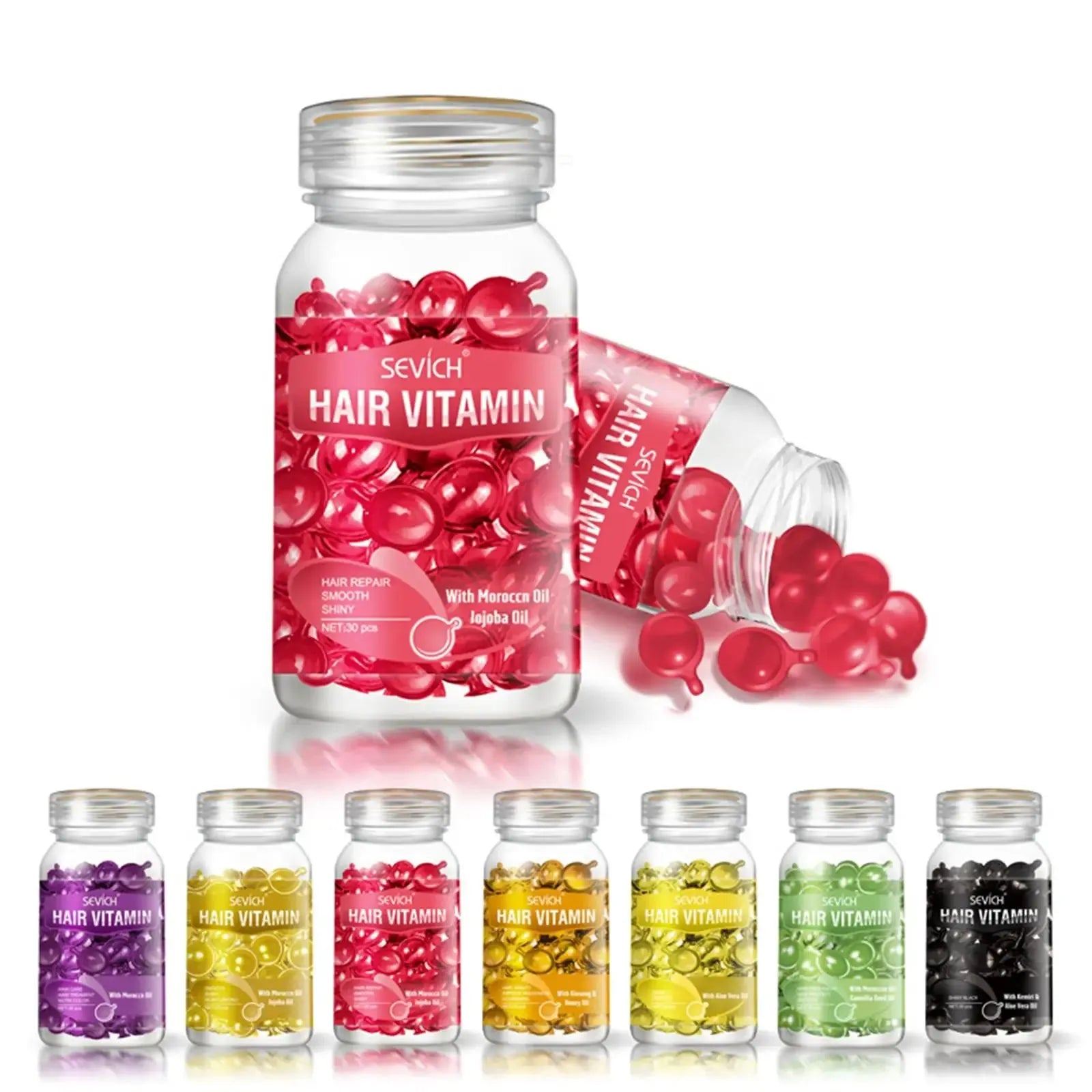 Hair Vitamin Capsule Oil Scalp Treatment Smooth Hair Care Moroccan Essence Oil Anti Frizz Hydrating Nourishing Hair Oil Serum