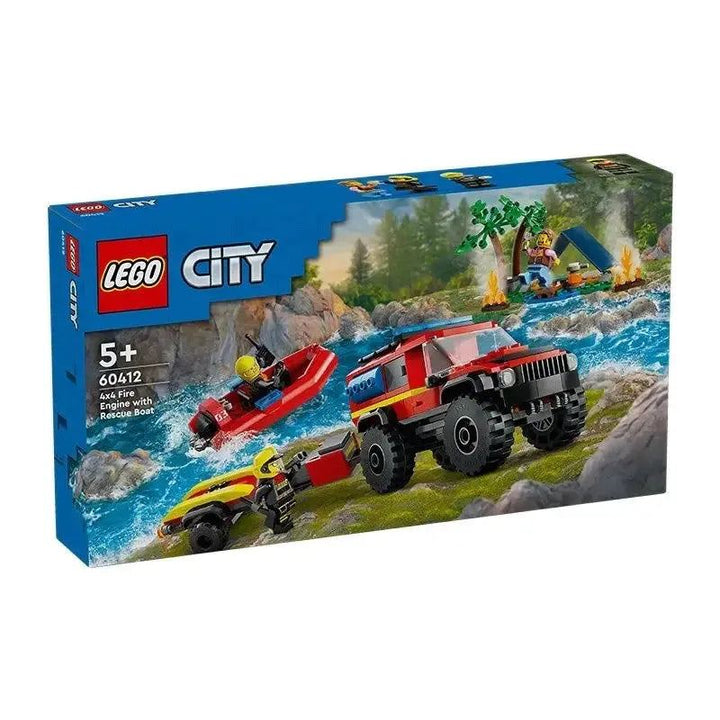 LEGO City 60412 Fire Truck Lifeboat Male And Female Assembled Building Blocks
