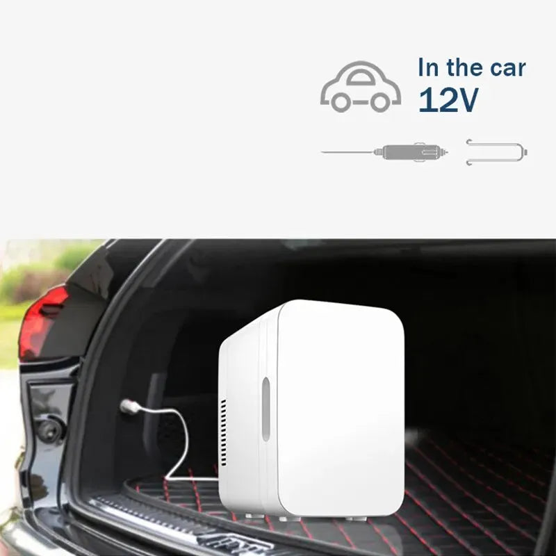 4L Mini Refrigerator Portable Cooler Compact Refrigerator 220V for Car Truck Kitchen Home Use Picnic Camping Silent Freezer