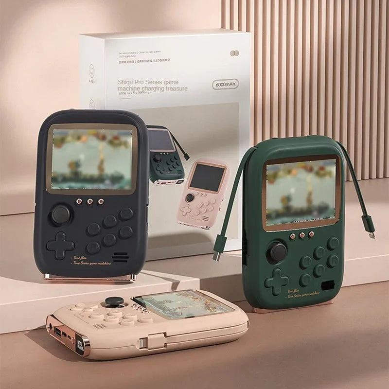 DY19 Mini Game Power Bank Portable Retro handheld Game Console 6000mAh capacity 3.2 Inch Soft Light Color Screen 10000+ Game