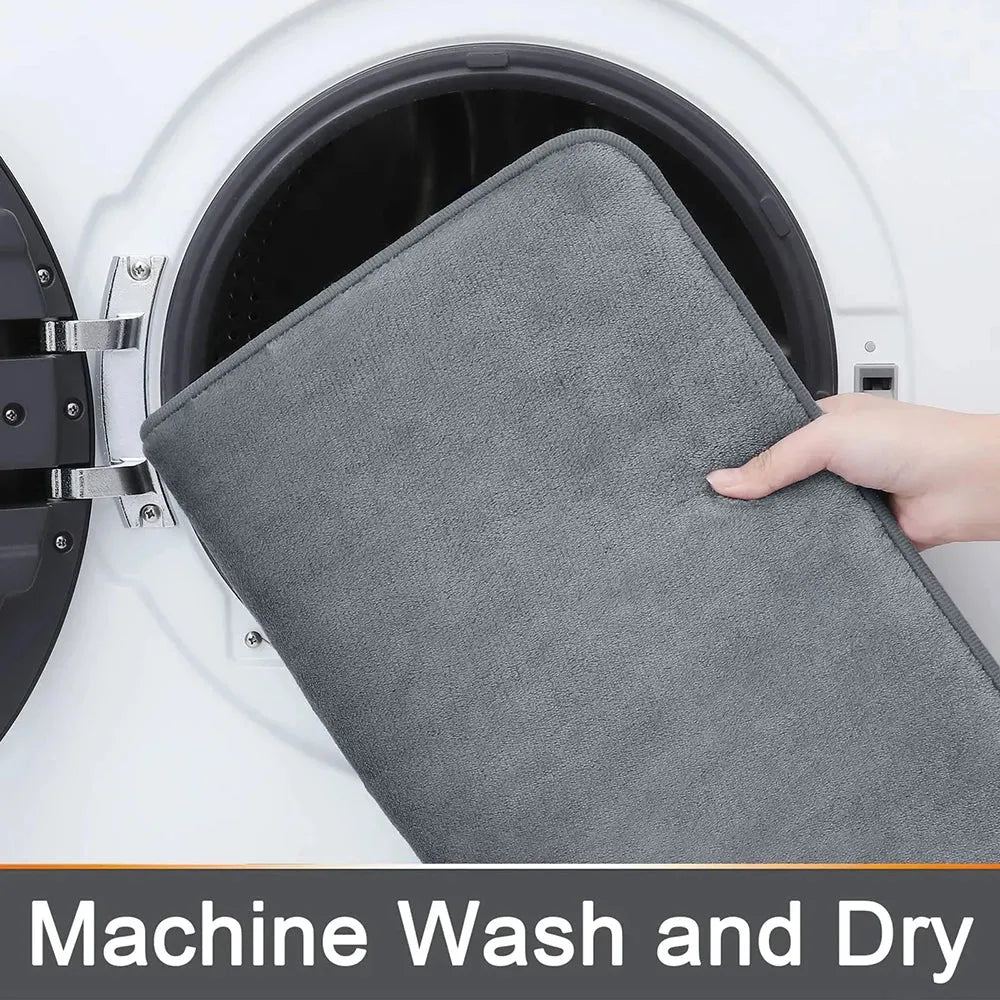 New Silicone Bath Mat Non-Slip Shower Bathroom Rug Memory Foam Carpet Soft Foot Mat Stone Floor Super Absorbent Quick Dry Rug