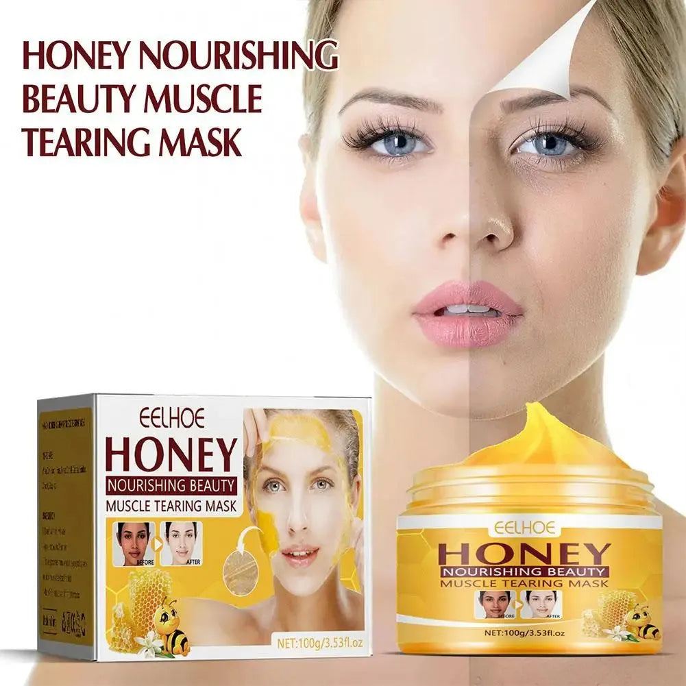Honey Brighten tear-off mask skin whitening fade spots Firming pores white facial care bright moisturizing clean Beauty T1R7