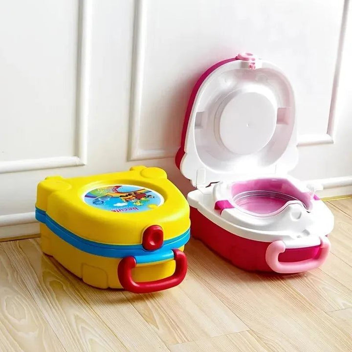 Travel Portable Kids Foldable Sink Baby Can Camp Bucket Cover Toilet Trainer Carries Outdoor Child With Charming Cartoon