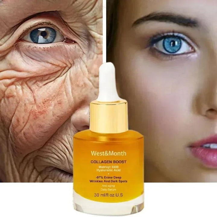 Collagen Wrinkle Removal Face Use Serum Anti-Aging Whitening Beauty Moisturizing Fade Fine Lines Dark Spots Brightening Cosmetic