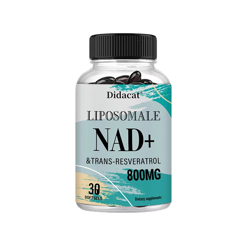 Liposomal NAD+ with Trans-Resveratrol Supplement - High Dose 800mg for Optimal Absorption - Supports Heart, Cell & Muscle Health
