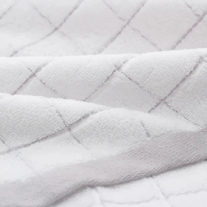 3pcs Plaid Cotton Face Towels Set Soft Thick Absorbent Hair Hand Towel Home Hotel Bathroom Spa Towel for Adults Kids