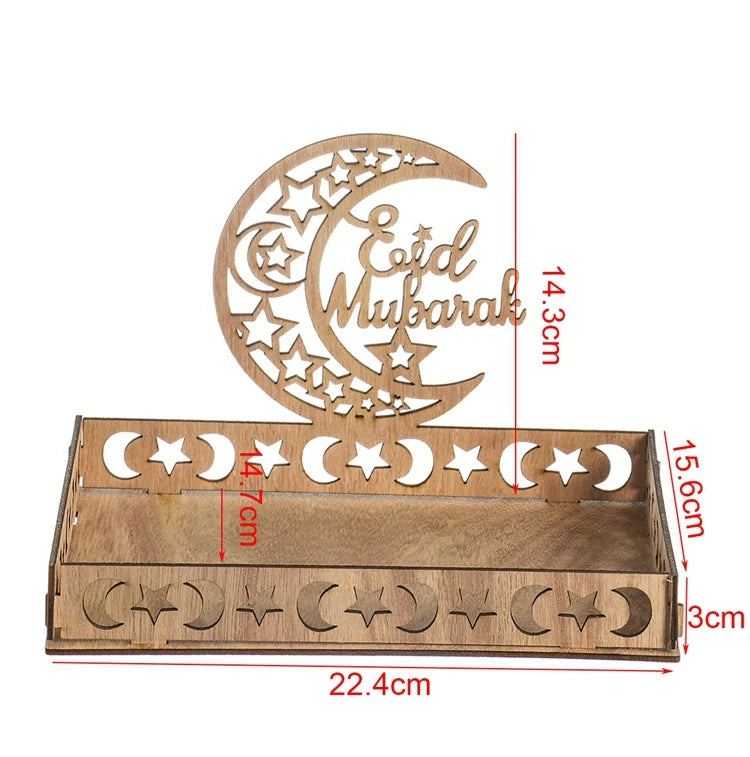 Wooden Pendant EID Mubarak 2025 Ramadan Decoration For Home Kareem Ramadan And Eid Decor Eid AL Adha Islamic Muslim Decor