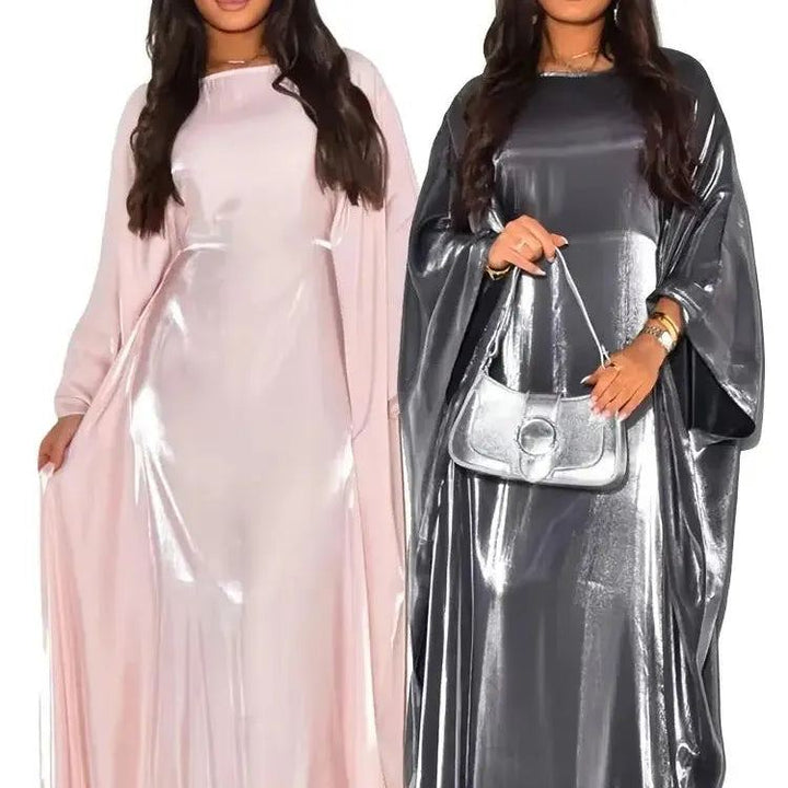 Ramadan Eid Women Summer Organza Batwing Satin Abaya Dubai Luxury 2024 Islam Muslim Kaftan Dress Kebaya Robe Musulmane Vestidos