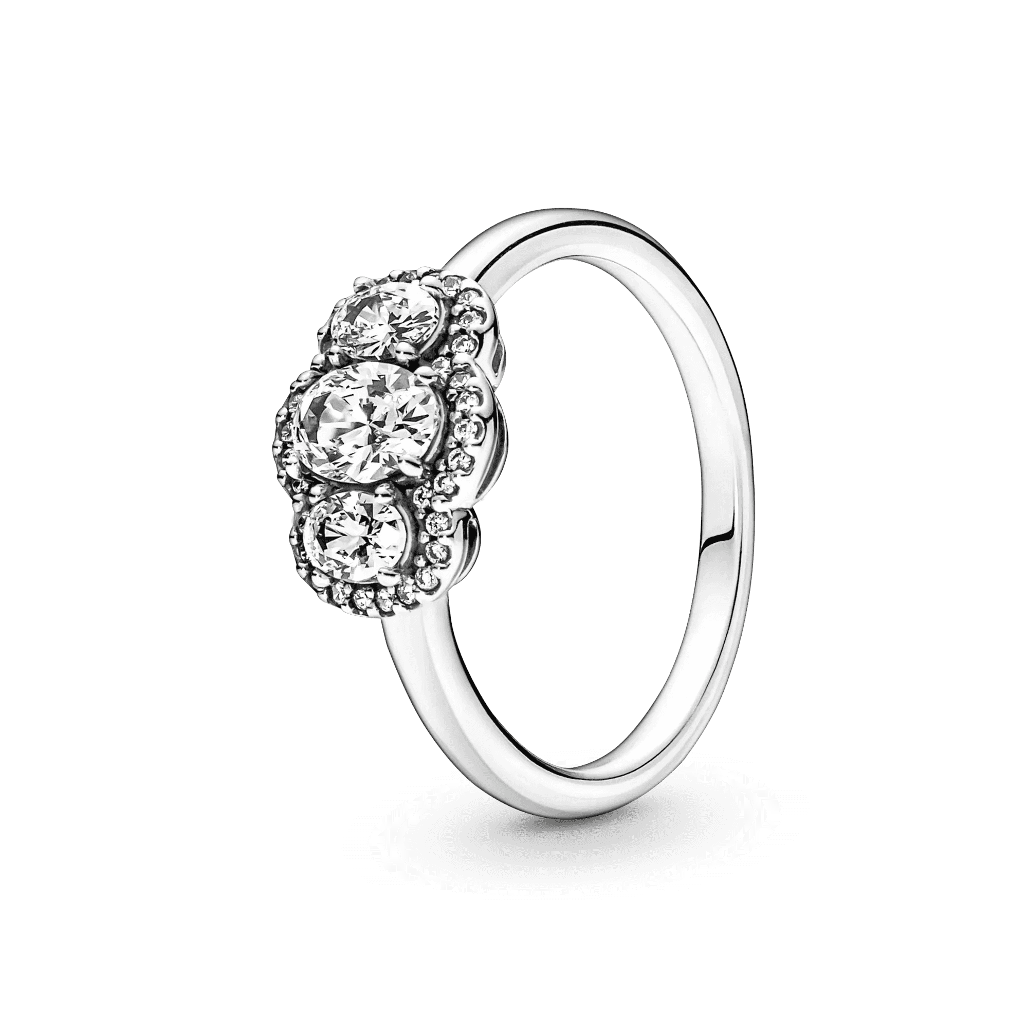 Sterling Silver Cocktail Ring Geometric Cubic Zircon for Women