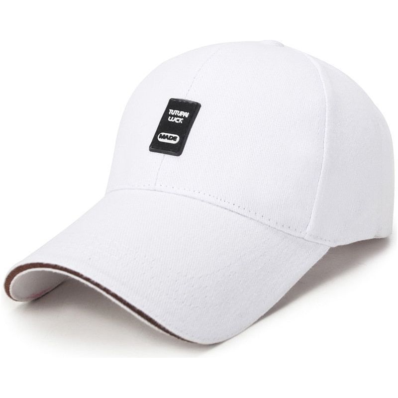 Men Structured Baseball Cap Solid Cotton Adjustable Snapback Sunhat Outdoor Sports
