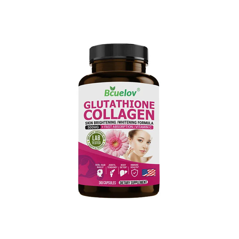Glutathione and Collagen Supplements, Whitening Beauty, Anti-aging, Smooth and Firm Skin, Reduce Wrinkles, Increase Muscle Mass