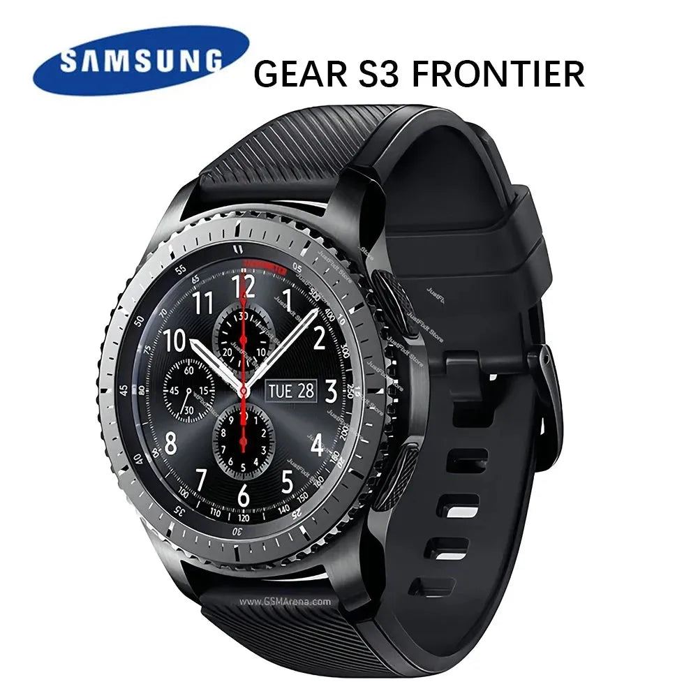 SAMSUNG GEAR S3 Frontier Classic Smartwatch 46MM Bluetooth/Lte Dark Grey Super AMOLED Smart Watch Blood Pressure Measure GPS
