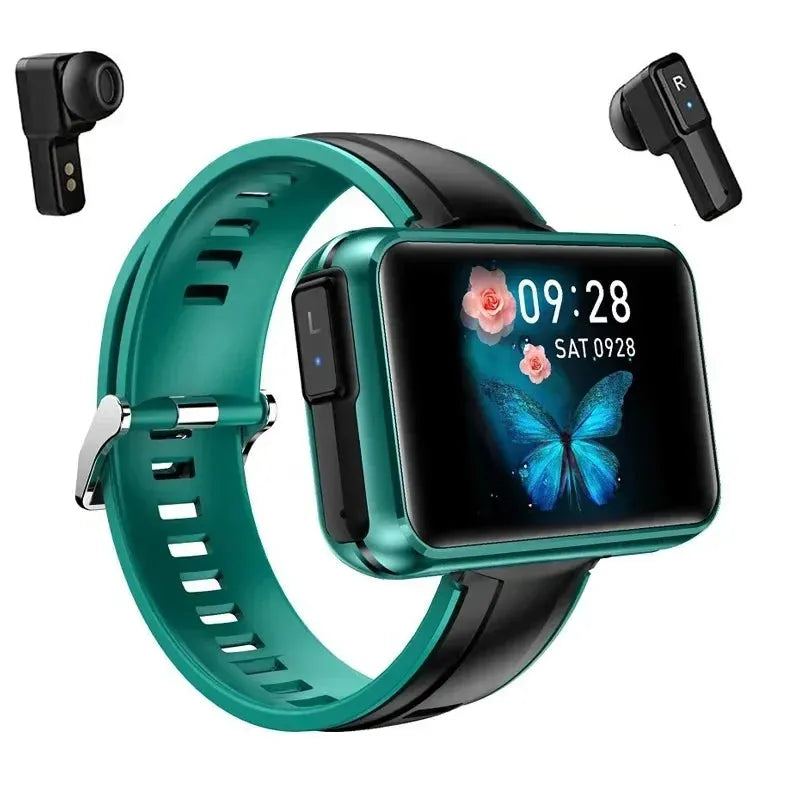 2024 New TWS Wireless BT Headset Smart Watch Women Men 1.4 Inch Blue Tooth Call Fitness Music Sports Smartwatches 2 in 1