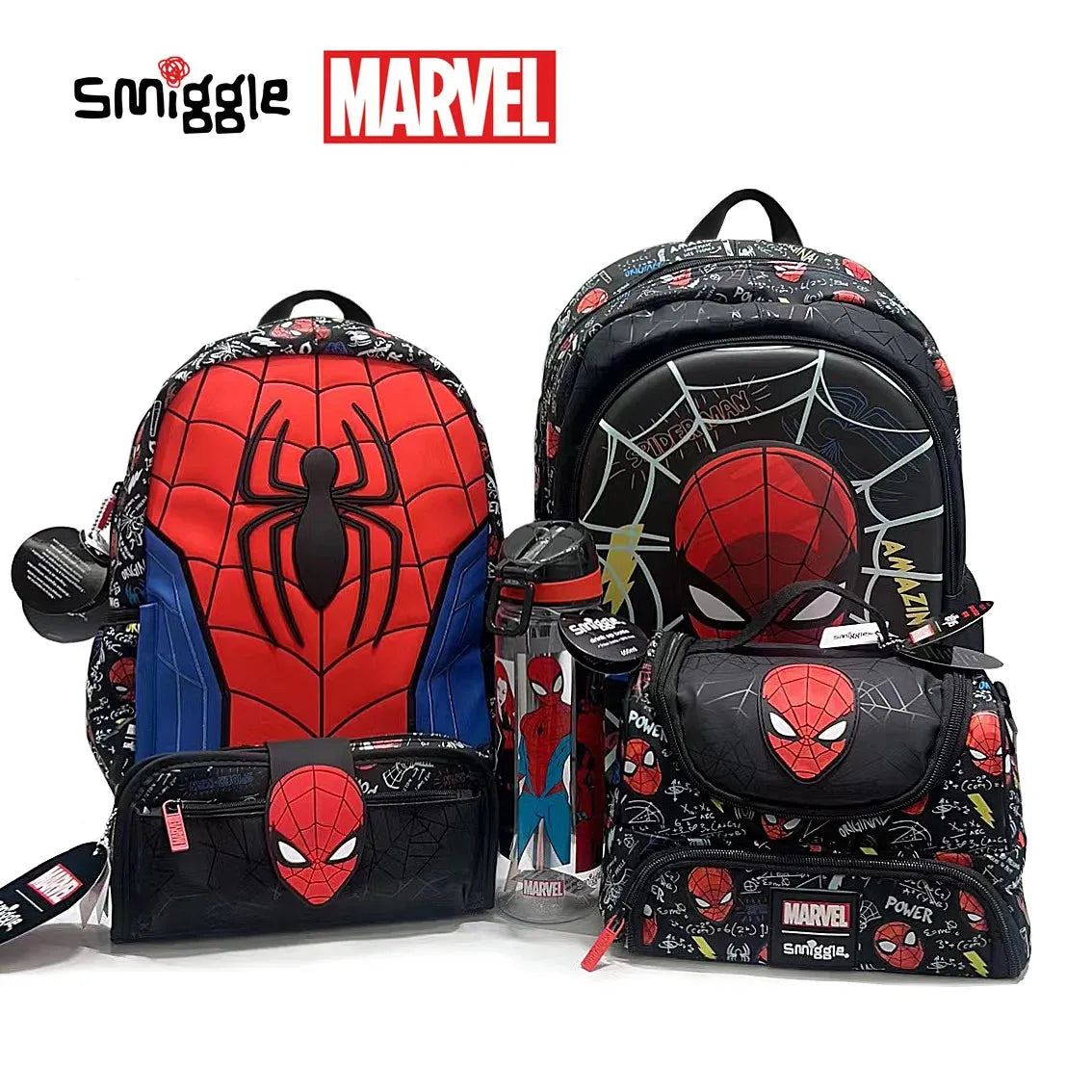 MINISO Marvel Children's Schoolbag Smiggle Backpack for Boy 7-16 years 16 inch Waterproof Student Lunch Bag Lovely Pencil Case
