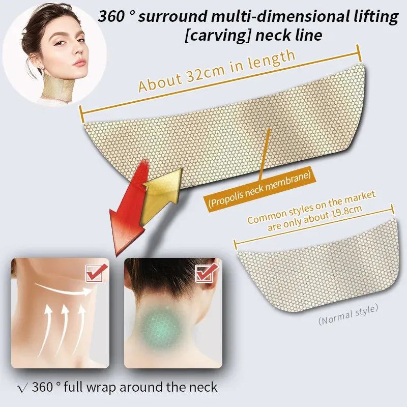 Honey Firming Neck Mask Moisturizing Anti Wrinkles Anti-aging skincare Neck Masks Beauty Necks Skin Care Products 5pcs