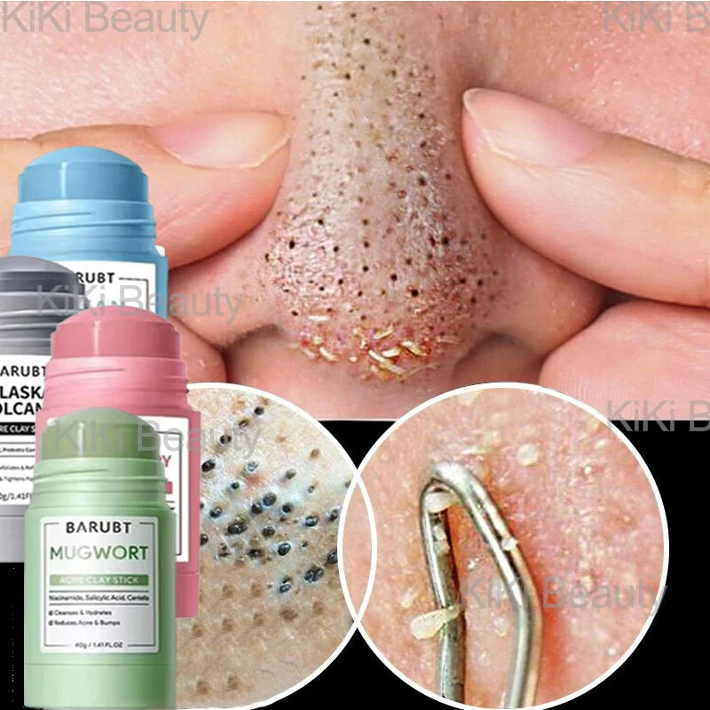 Spreadable Mud Face Mask Stick Hydrating Moisturizing Oil Control Exfoliating Deep Cleaning Pore Shrinking Solid Skin Care Mask