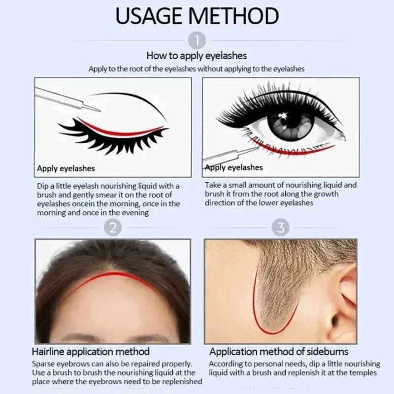Eyebrow Growth Serum Nourishing Follicles Hairline Lashes Enhancer Thick Eelash Nutrition Liquid Lengthening Extension Intensive