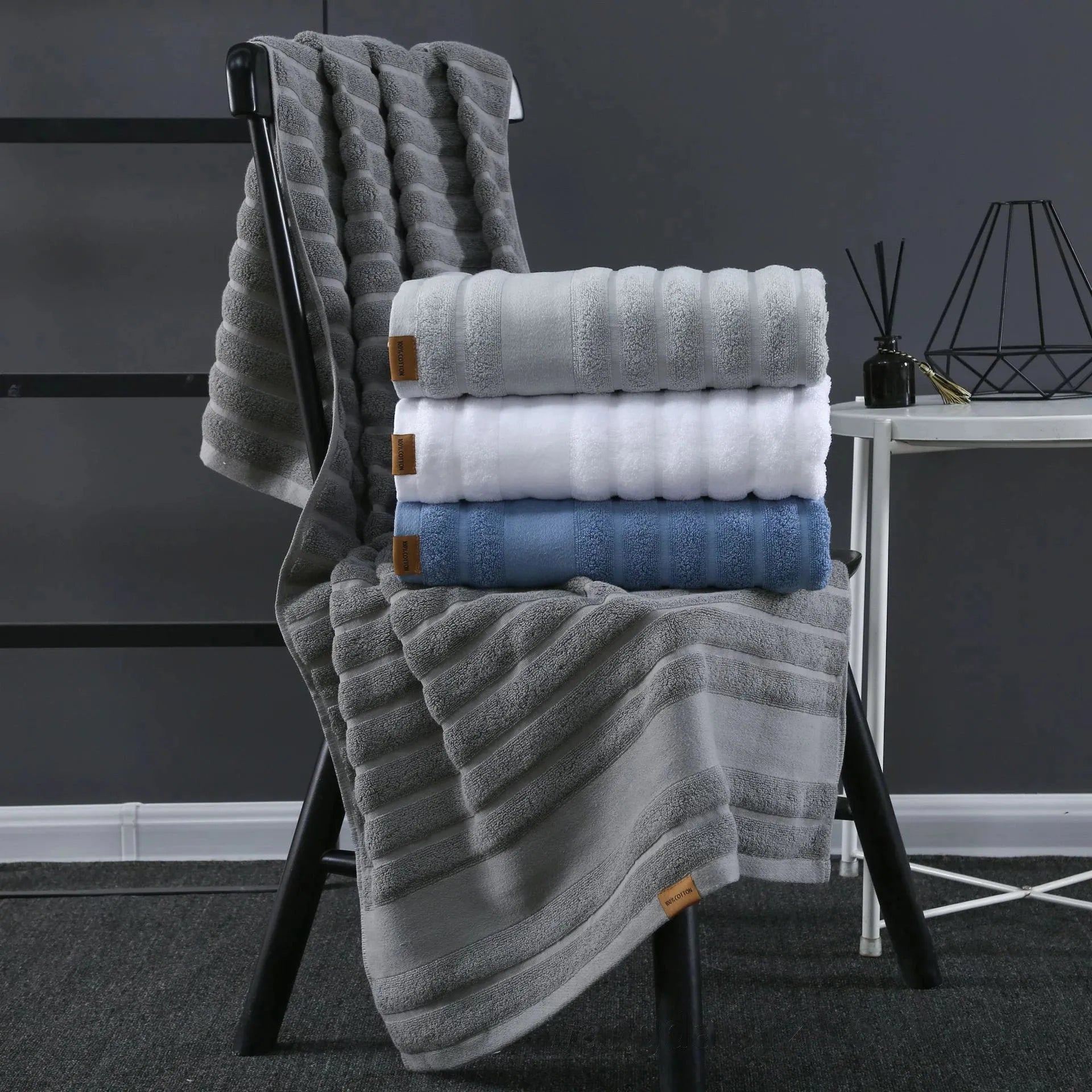 100% Cotton Shower Towels Bath Towel for Adults High Absorbent Home Hotel Pure Thick Towels Bathroom Bath Towel White