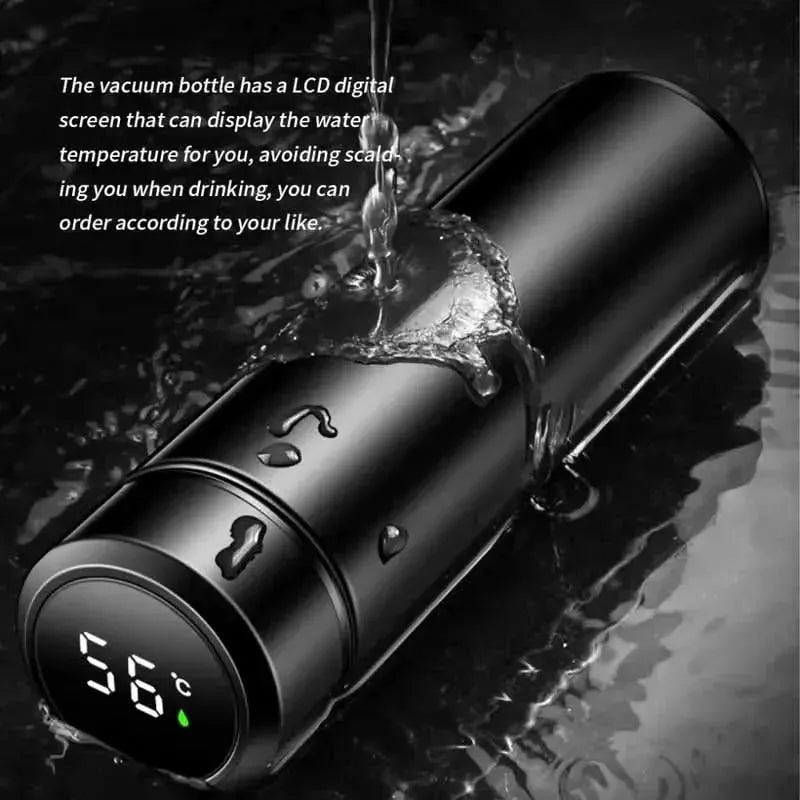 500ML Stainless steel thermos bottle with digital temperature display, Intelligent temperature measurement cup, LED