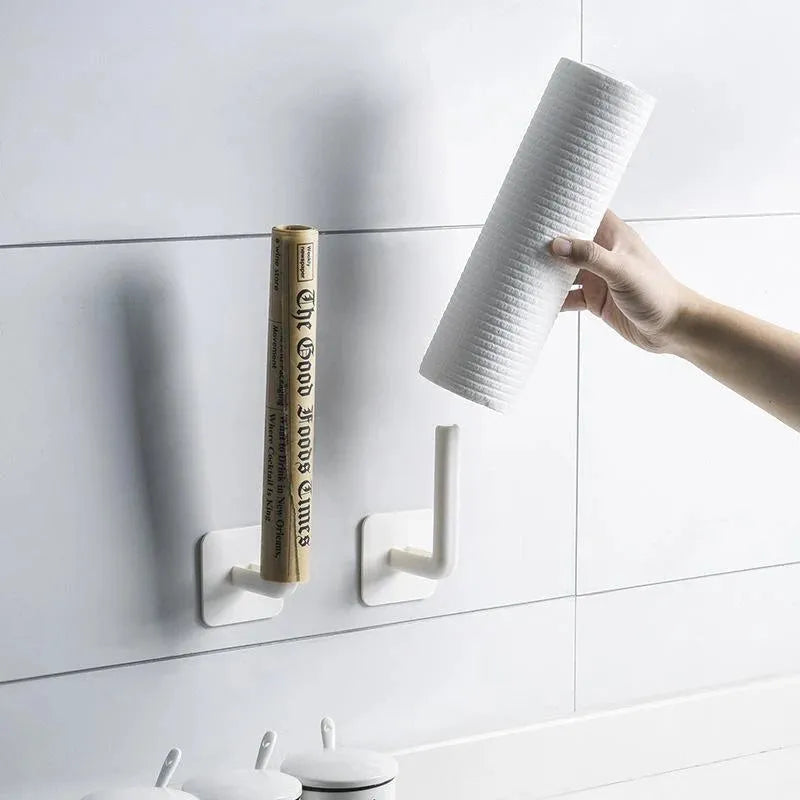 1/2pcs Toilet Paper Hold Tissue Hanger Storage Rack Kitchen Self-adhesive Accessories Under Cabinet Paper Roll Rack Towel Holder