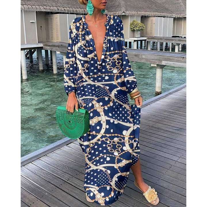 Long Dress for Women Loose Dresses Graphics Print Y2k Casual Punk Elegant Holiday Loose Autumn Gothic Vintage dresses - Jointcorp
