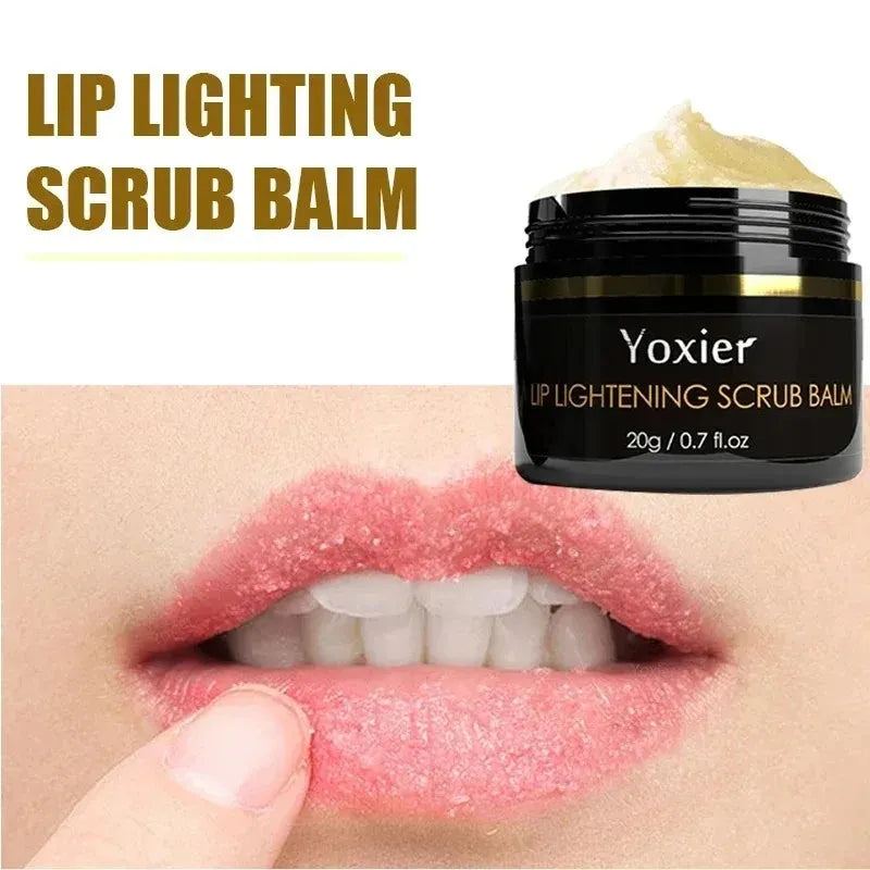 Lip Lightening Scrub Balm For Dark Lips Remove Dark Smoke Lips Exfoliating Repair Fine Lines Moisturizing Brightening Lip Care
