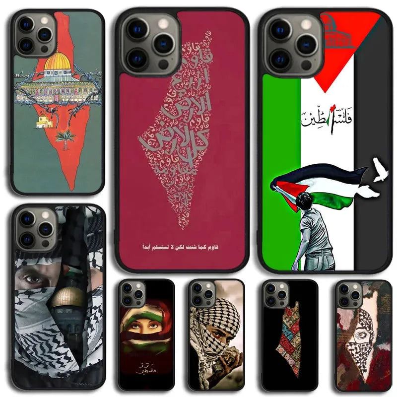 Palestine Flag Map Phone Case For iPhone 14 15 13 12 Mini XR XS Max Cover For Apple iPhone 11 Pro Max 6 8 7 Plus SE2020 Coque