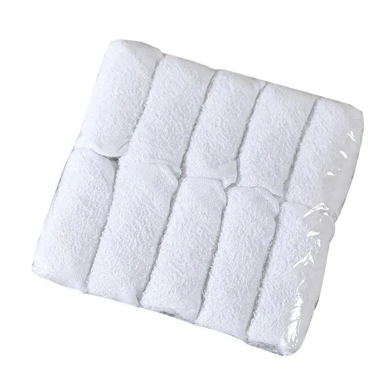 4Pcs 28x28cm Small Square White Soft Terry Cotton Soft Absorbent Hotel Multifunctional Cleaning Hand Towel