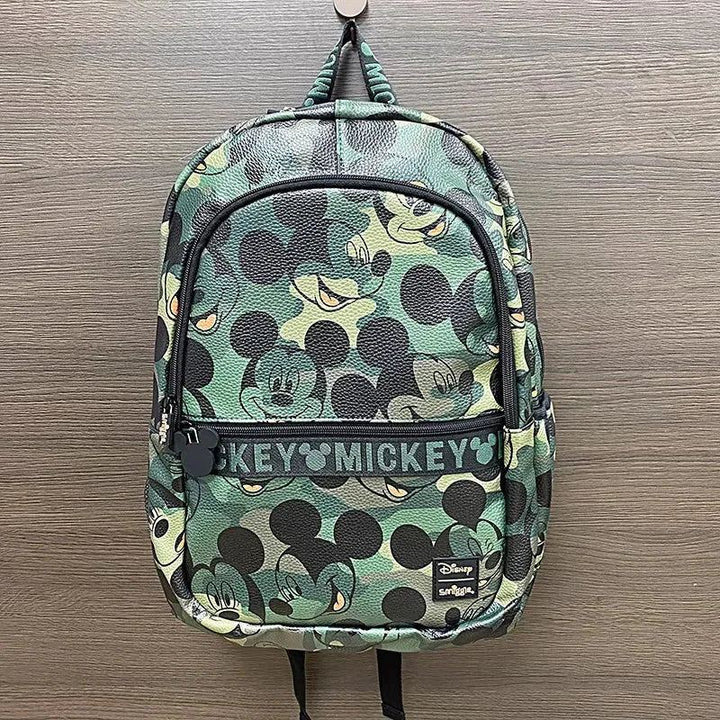 Genuine Australian Smiggle Schoolbag Cute Army Green Mickey Student Children's Large Capacity Backpack Meal Bag Student Gift