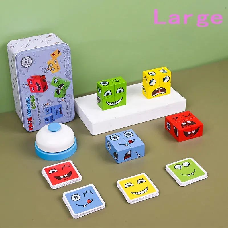 Learning Educational Toy Set Cards Emoticon Puzzle